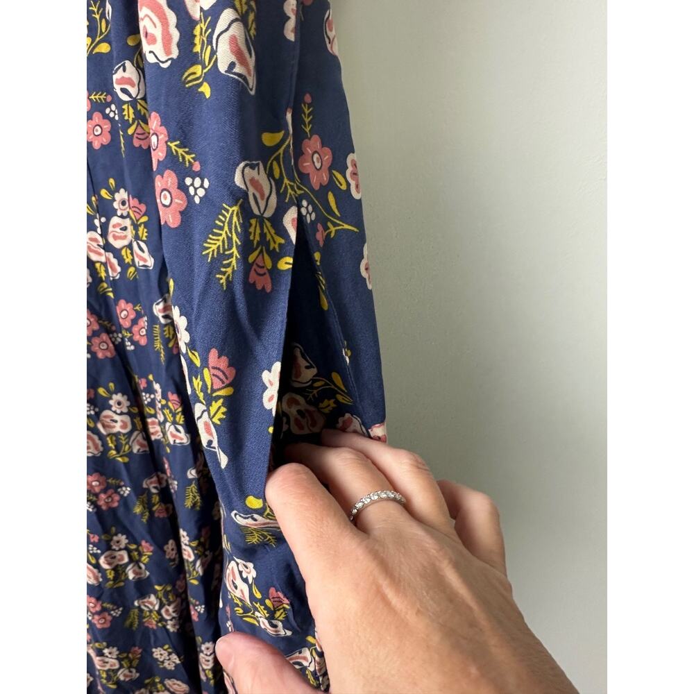 NEW Natural Life Zoe Wide-Leg Jumpsuit Size M Slate Floral Blooms Multicolor C29 - Picture 6 of 9